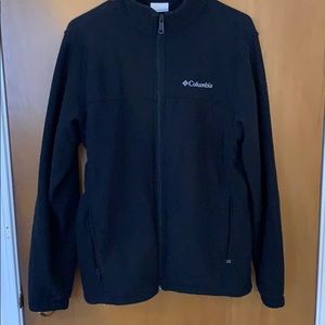 Black Columbia full length zip fleece
